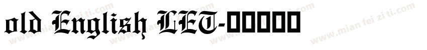 old English LET字体转换